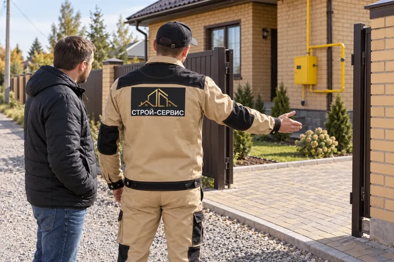Иллюстрация границы участка и работ по газификации дома
