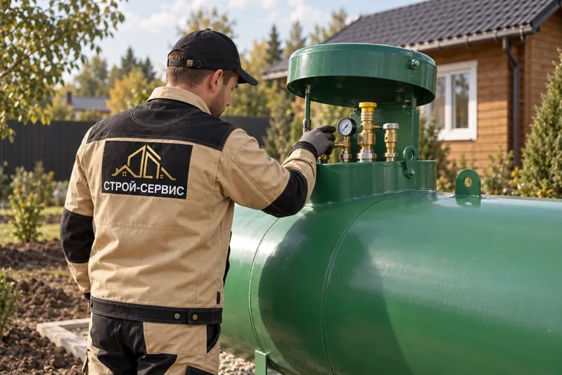 Иллюстрация обслуживания арматуры газгольдера